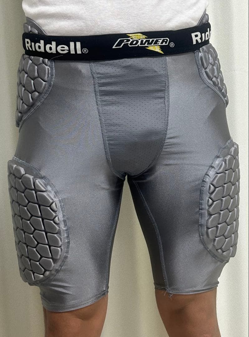 希少　早い者勝ち　Riddell Mサイズパッド付きグレーのスパッツ　アメフト