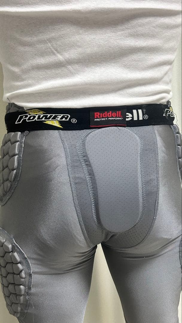 希少　早い者勝ち　Riddell Mサイズパッド付きグレーのスパッツ　アメフト