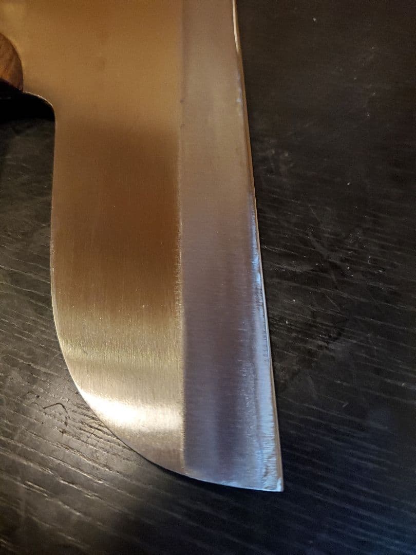 鍔屋 青二鋼 そば・麺切り包丁 33.5cm