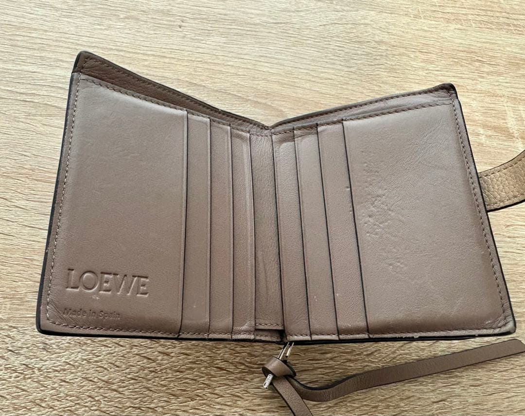 LOEWE ロエベ　二つ折り財布 ベージュ×イエロー