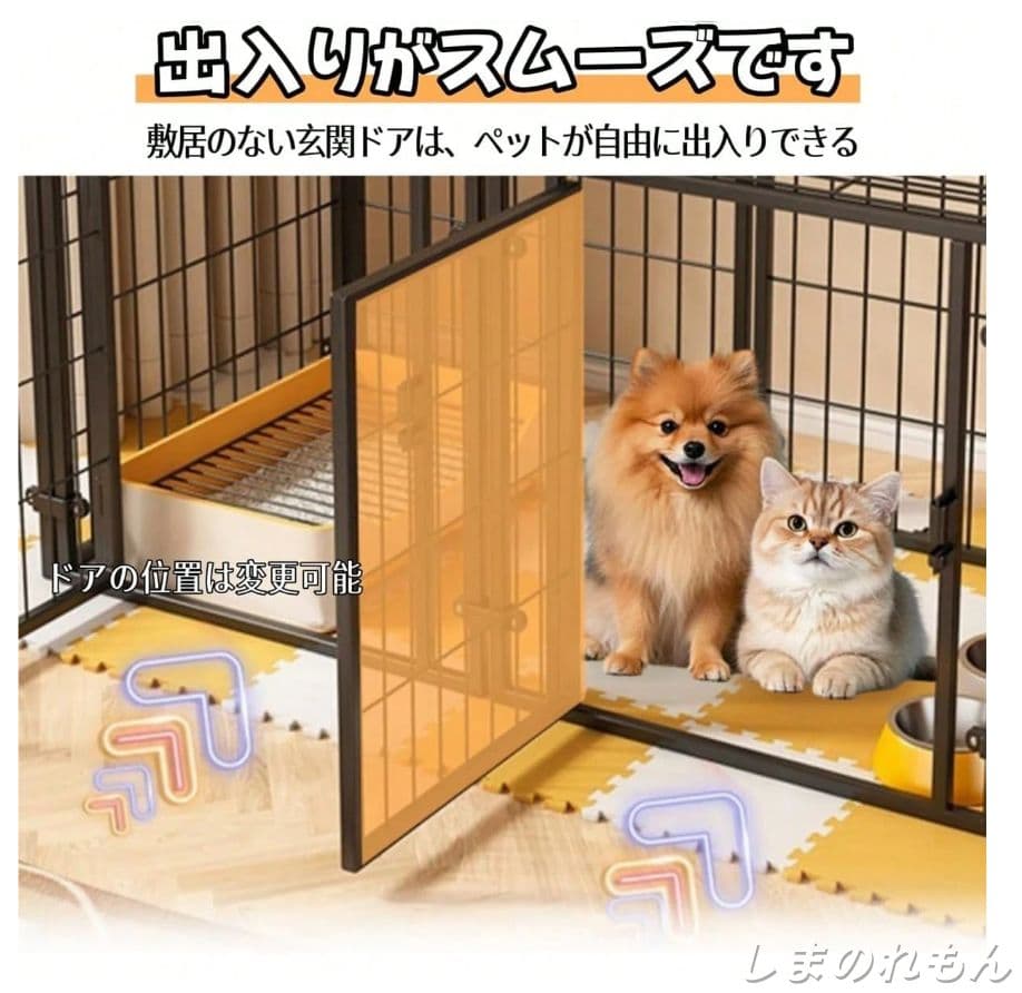 ペットサークル 犬ゲージ 扉付き 屋根付き 組立簡単 小型～大型犬・猫に最適