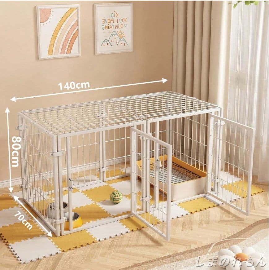 ペットサークル 犬ゲージ 扉付き 屋根付き 組立簡単 小型～大型犬・猫に最適