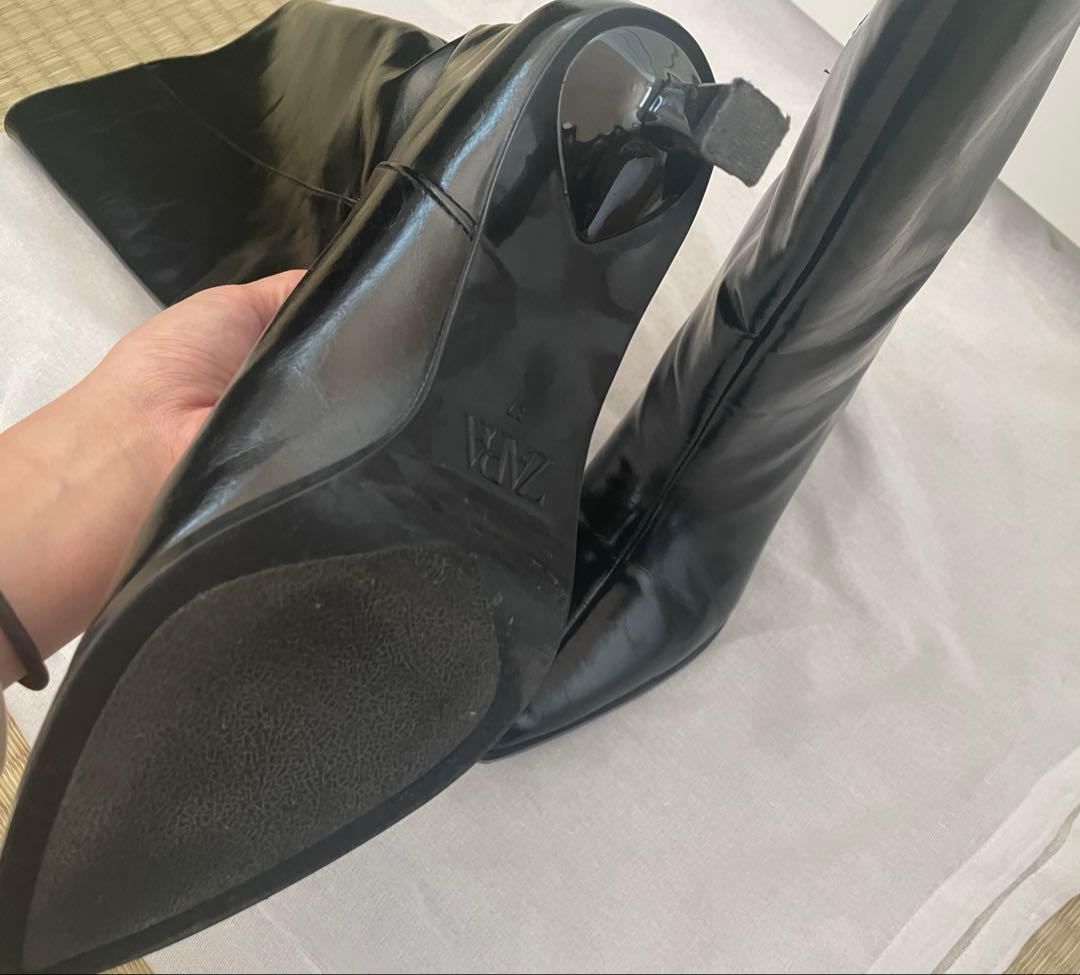 ZARA キトゥンヒールブーツ