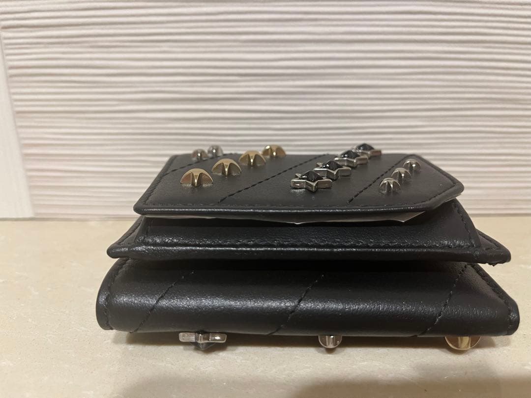 新品JIMMY CHOO スムースカーフレザー・ウォレット　ブラック