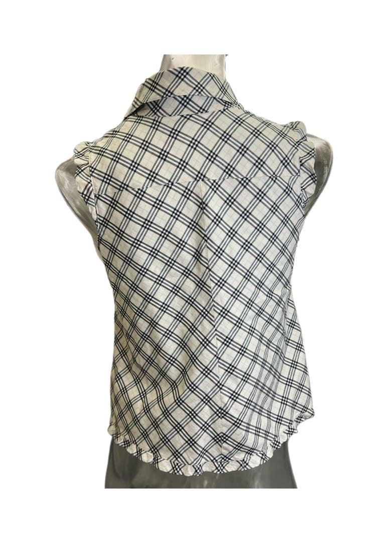 ♡Burberry チェック柄 ノースリーブシャツS サイズ