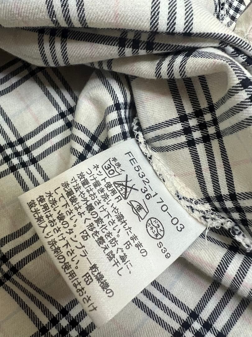 ♡Burberry チェック柄 ノースリーブシャツS サイズ
