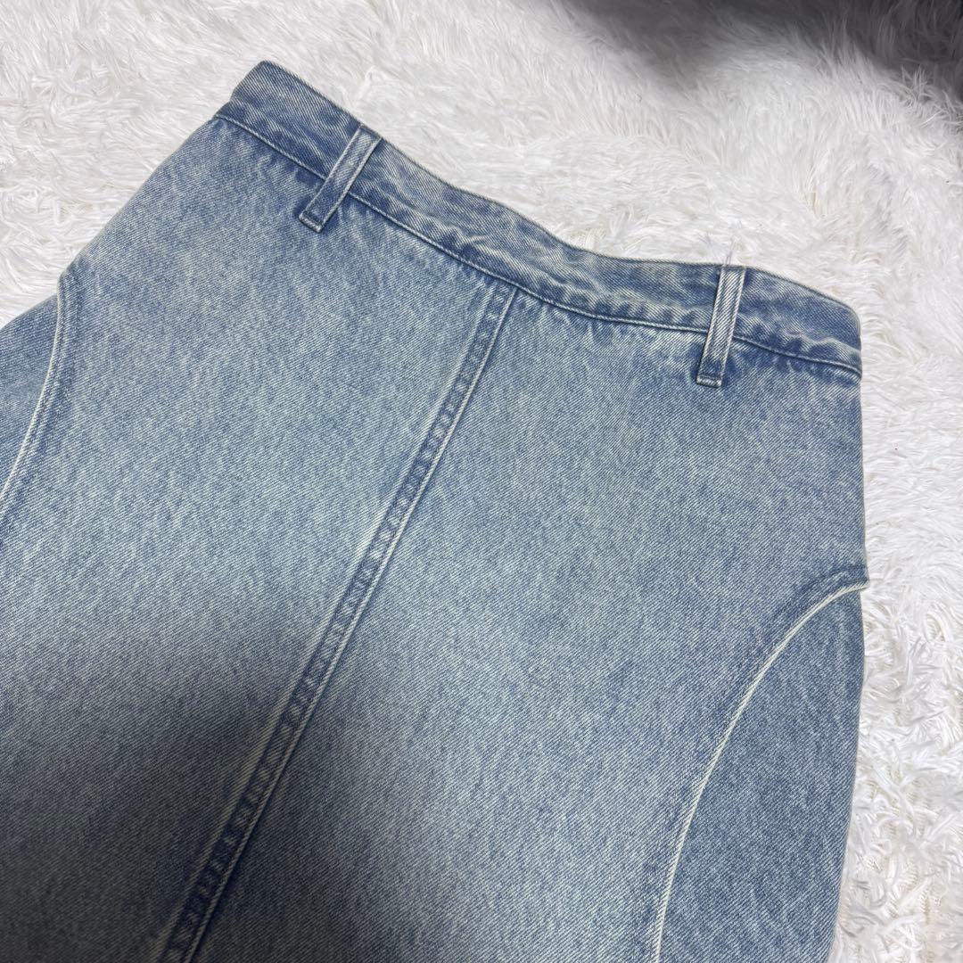 美品 CLANE CIRCLE CUT LAYERED DENIM SKIRT