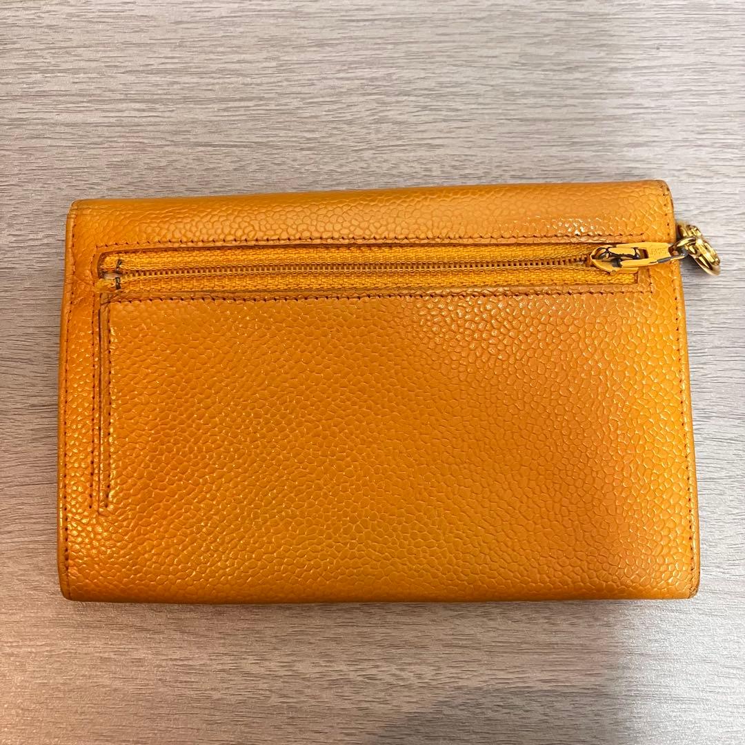 CHANEL シャネル 三つ折り財布 キャビアスキン レトロ刻印有 ジャンク