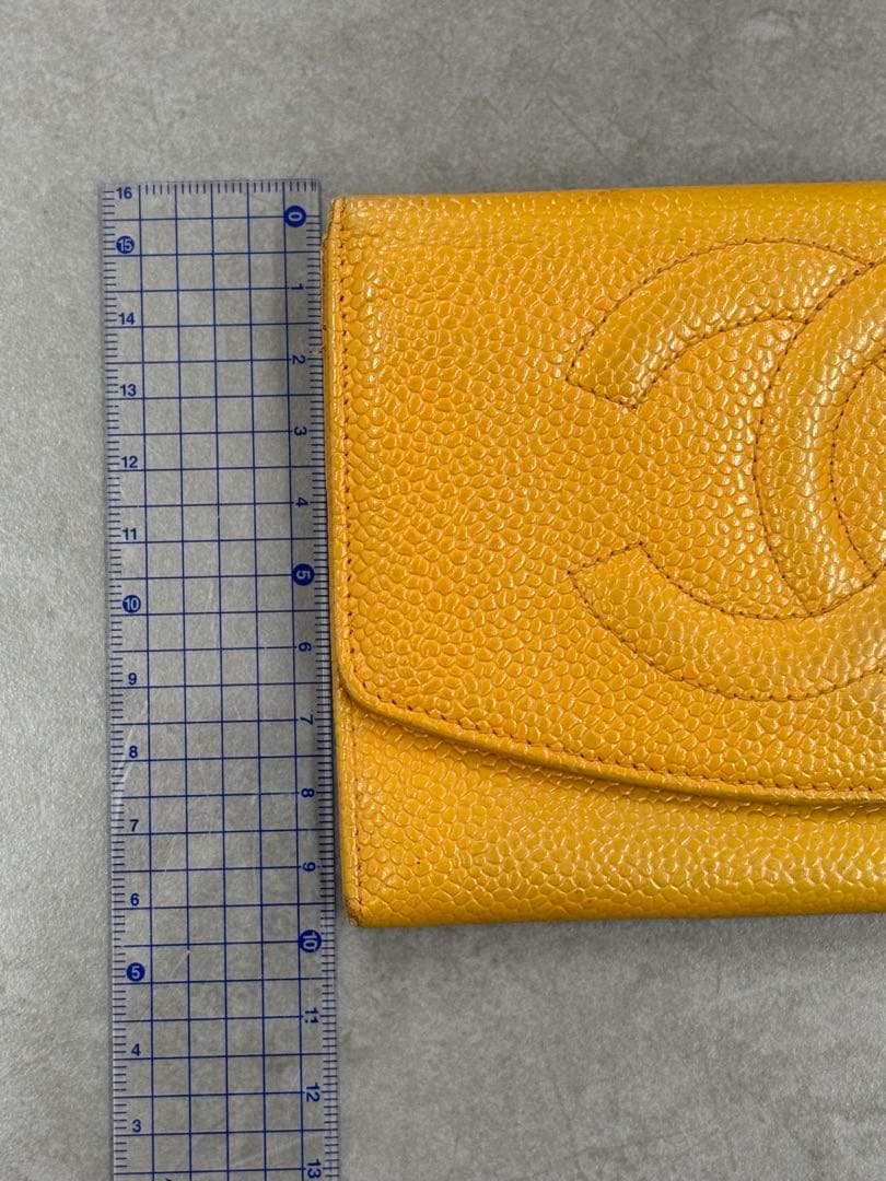 CHANEL シャネル 三つ折り財布 キャビアスキン レトロ刻印有 ジャンク