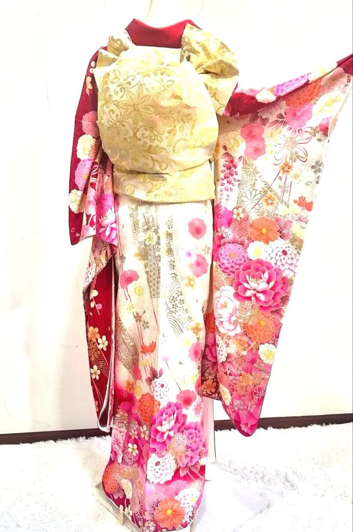 振袖 フルセット トールサイズ 裄丈長め 成人式 結婚式 一式　長襦袢サービス❣️