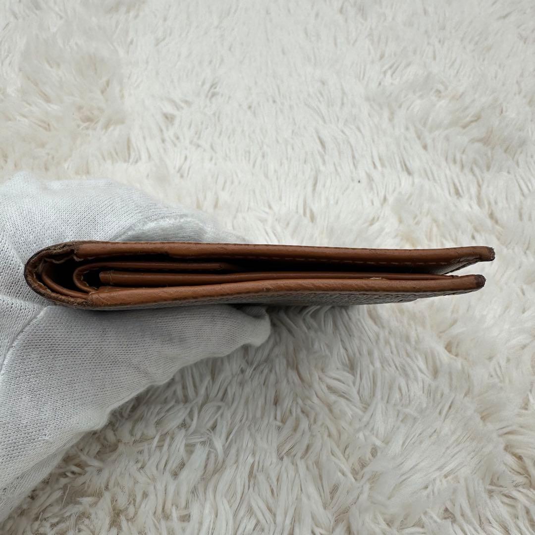 ✨美品✨セリーヌ　二つ折り財布　マカダム　トリオンフ　ブラウン