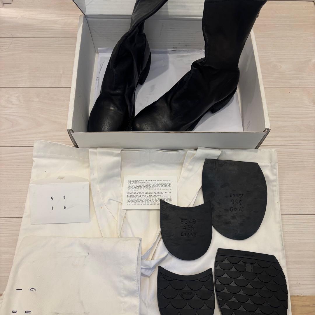 新品　Guidi バッグジップブーツ 788Z 38.5 ブラック