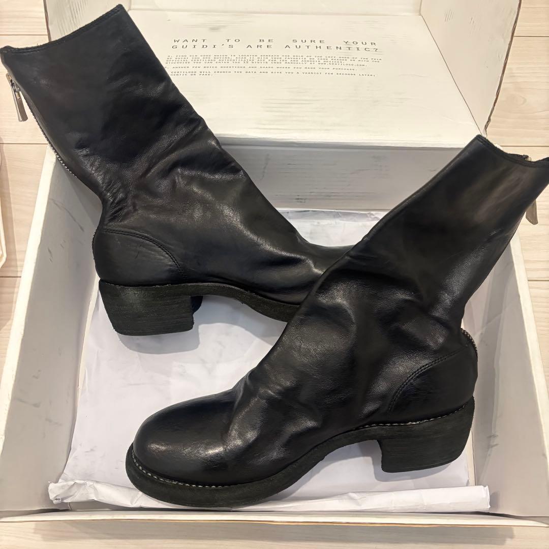 新品　Guidi バッグジップブーツ 788Z 38.5 ブラック
