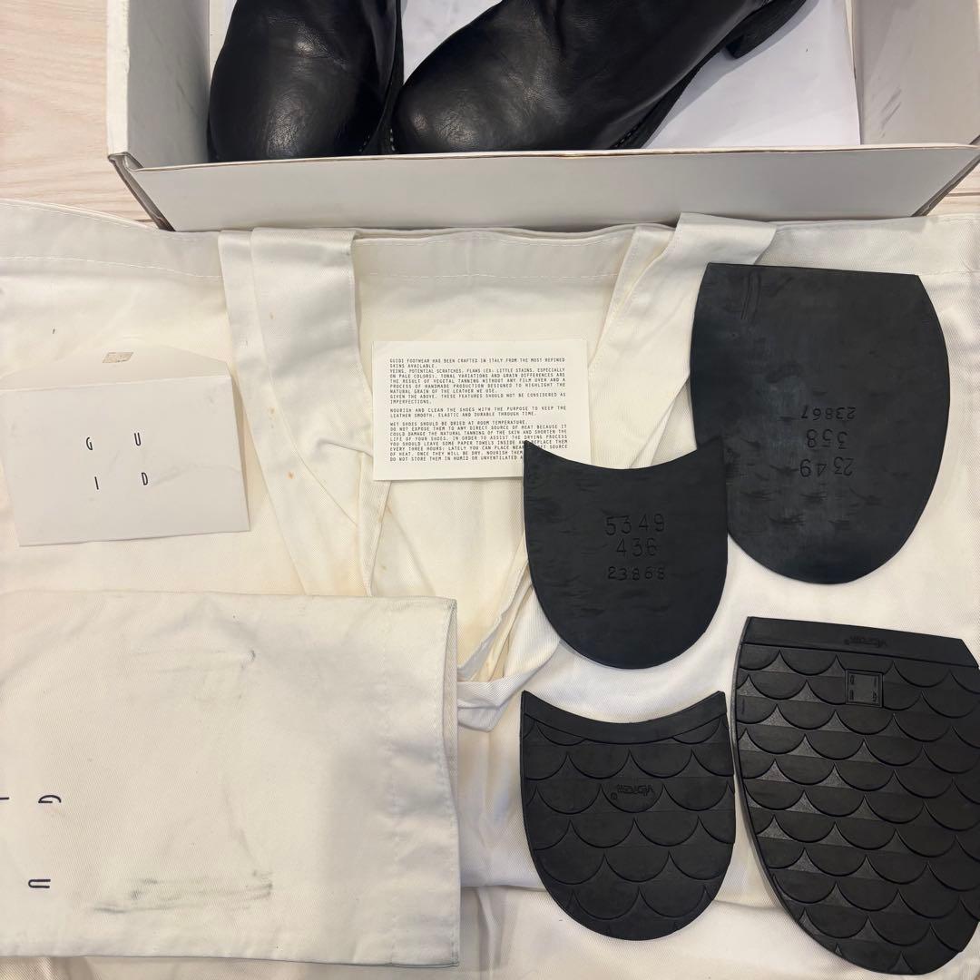 新品　Guidi バッグジップブーツ 788Z 38.5 ブラック