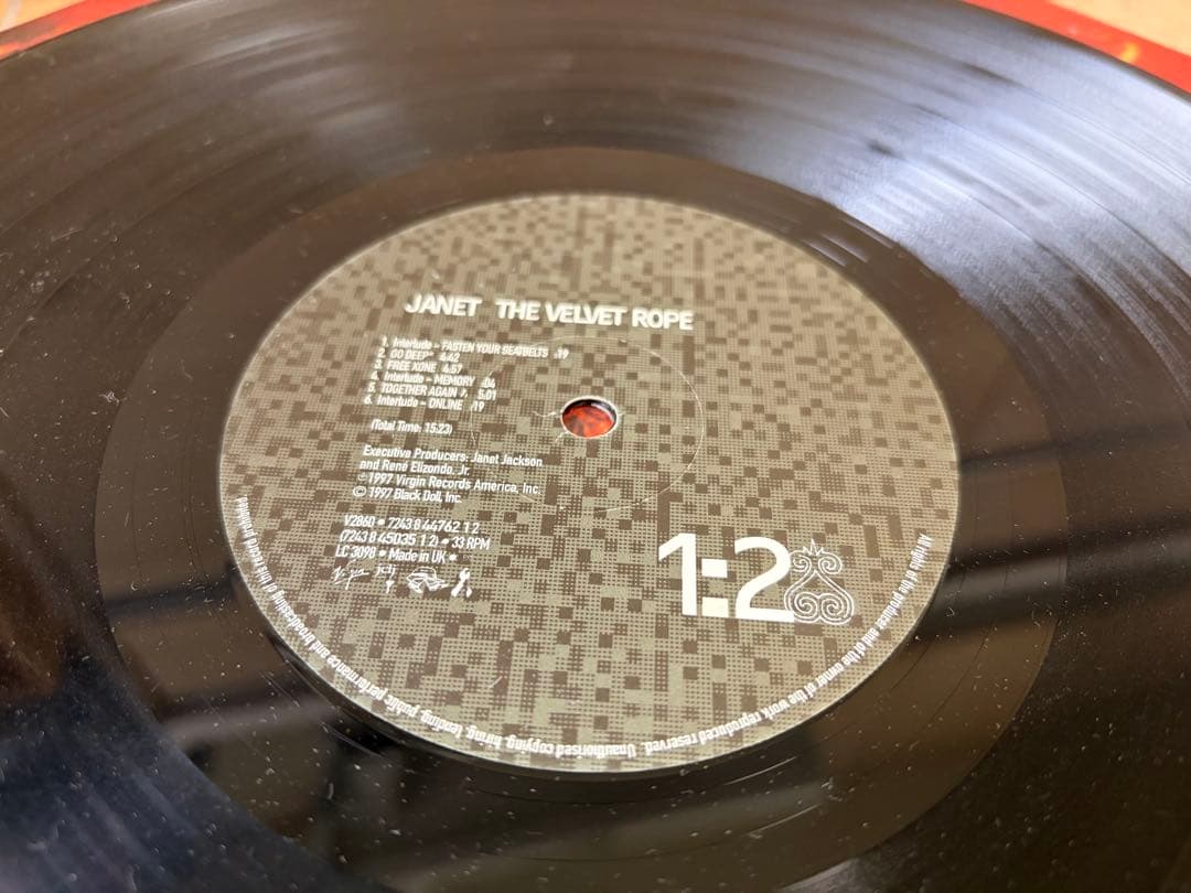JANET JACKSON The velvet rope 2LP レコード