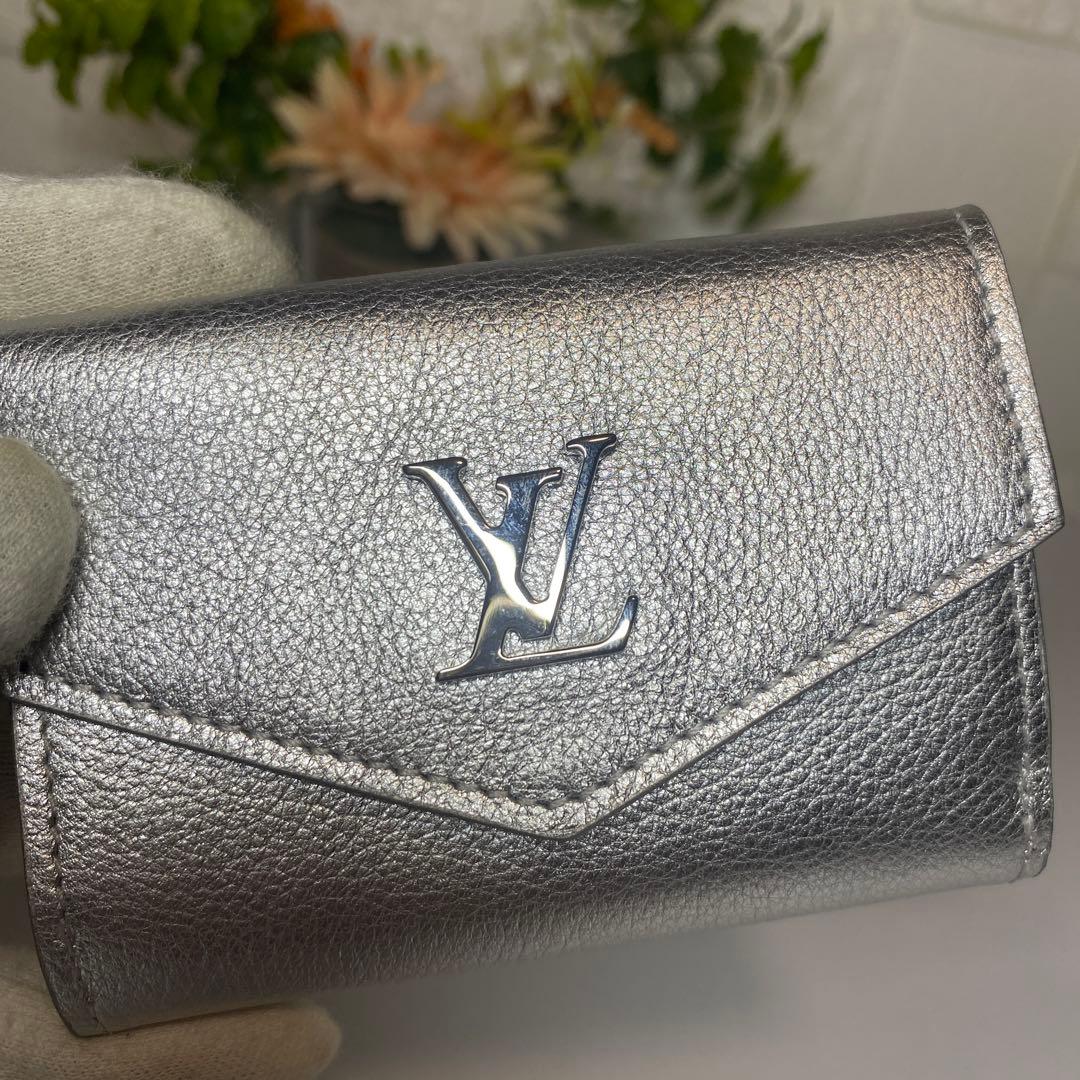 超美品 LOUIS VUITTON ロックミニ シルバー 財布 ミニウォレット