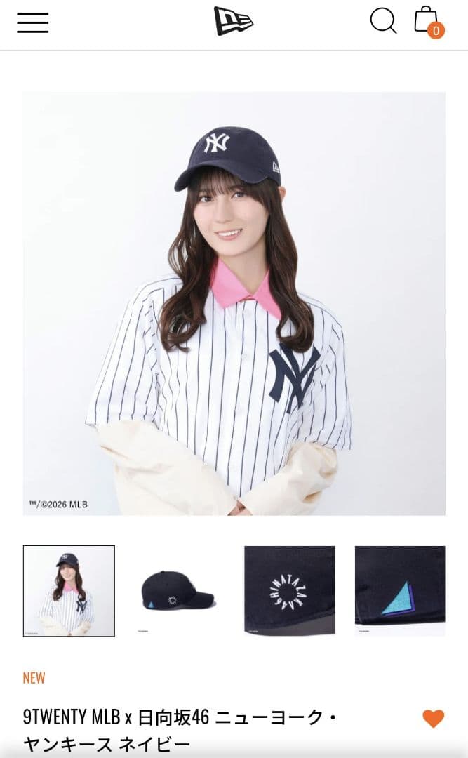 9TWENTY MLB x 日向坂46 ニューヨーク・ヤンキース L/XL