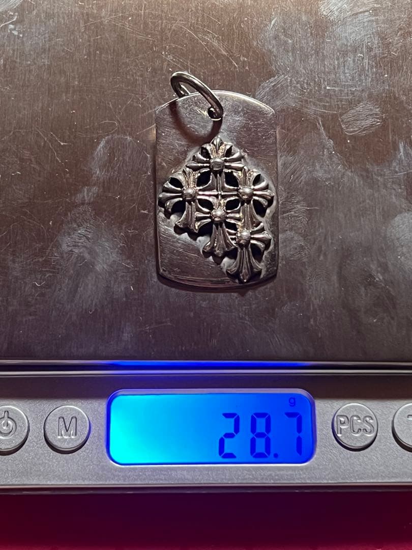 シルバー クロスデザイン ペンダントsilver925製 プレート