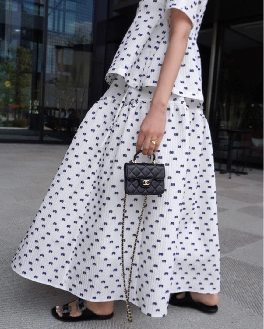 限定値下！heyon へヨンjacquard skirt \"tsubutsubu