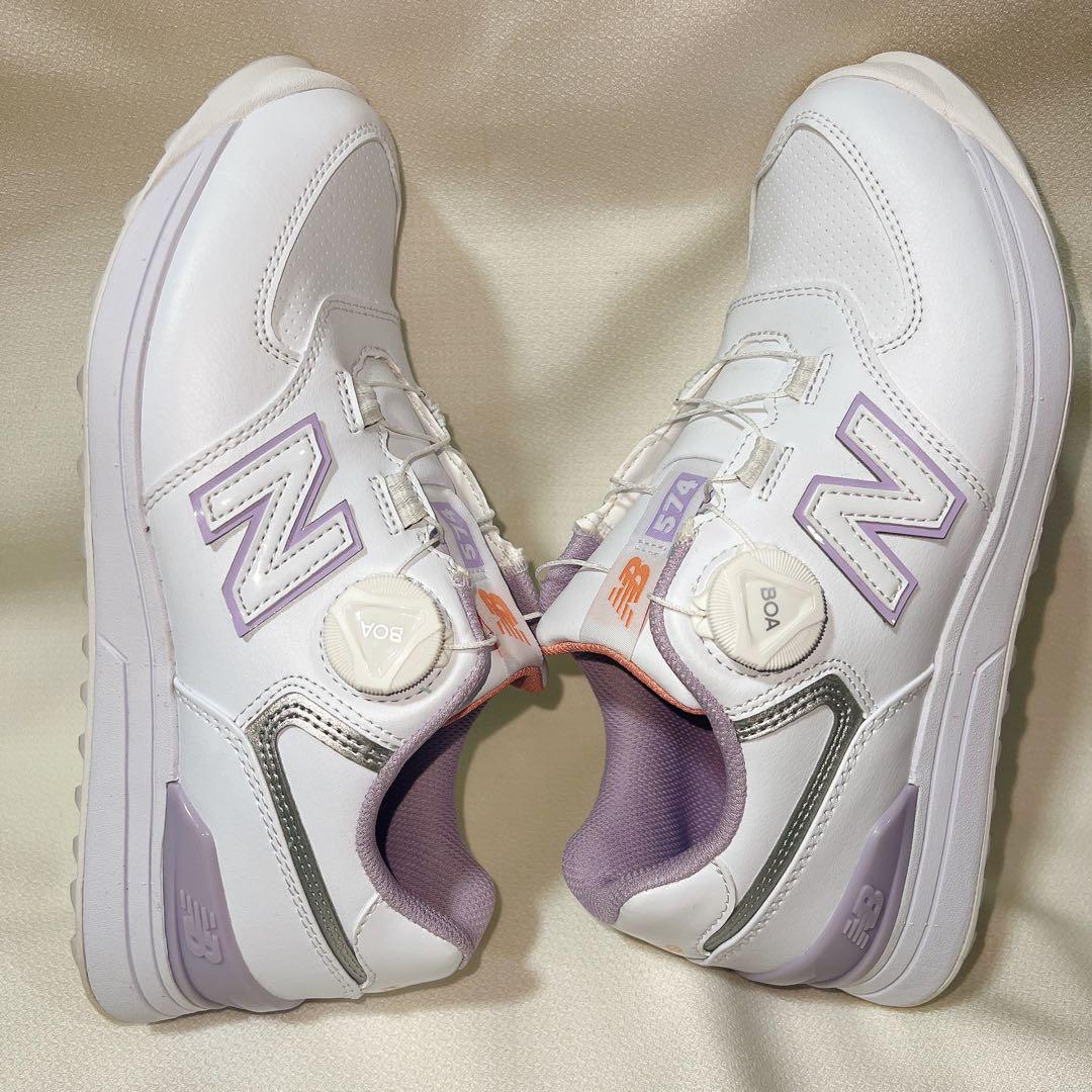 【美品】New Balance 574 ゴルフシューズ 23.5cm