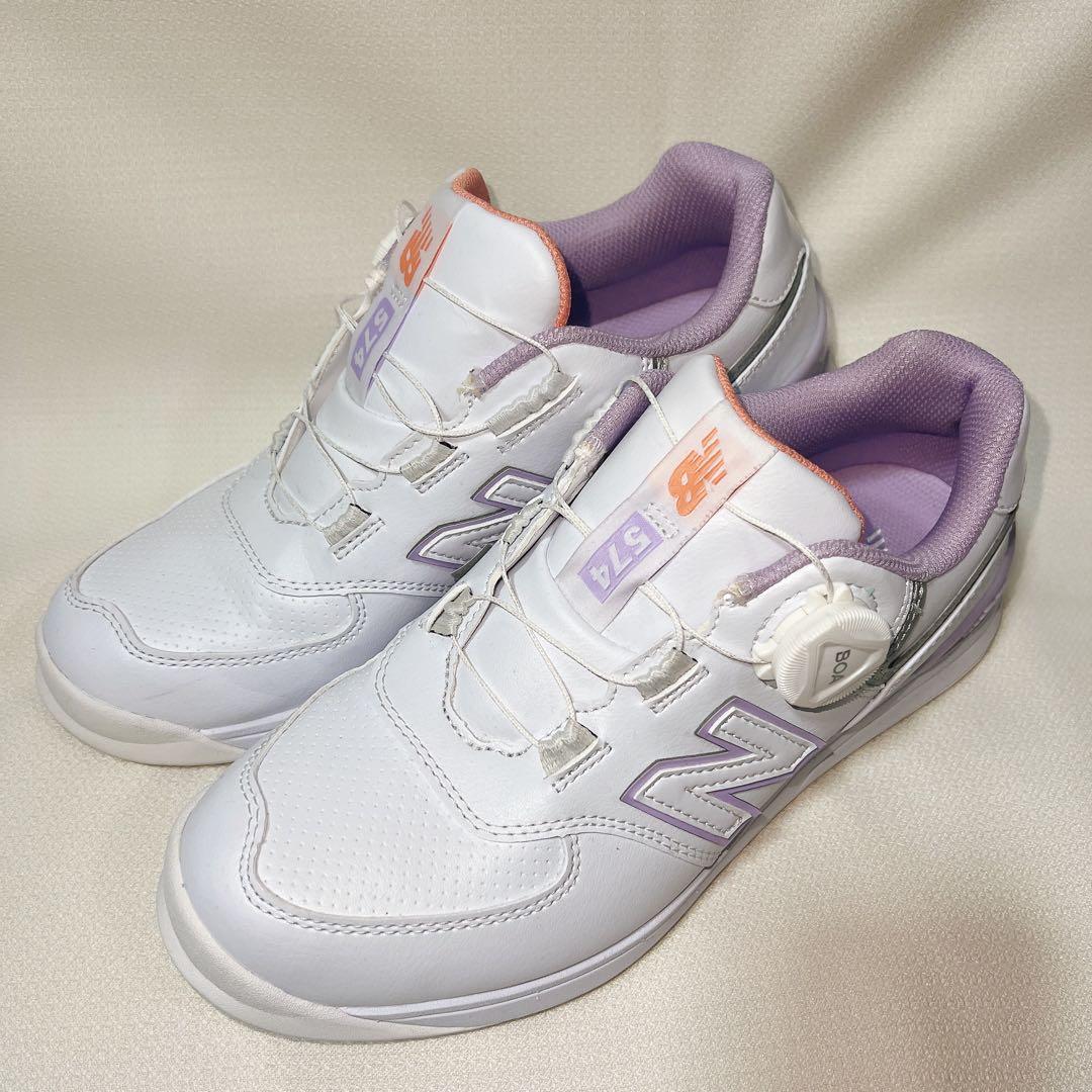 【美品】New Balance 574 ゴルフシューズ 23.5cm