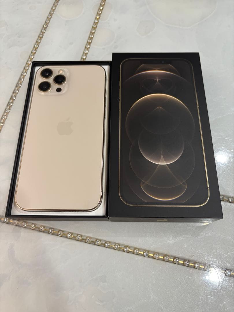 【美品】Apple iPhone 12ProMAX 256GB ゴールド