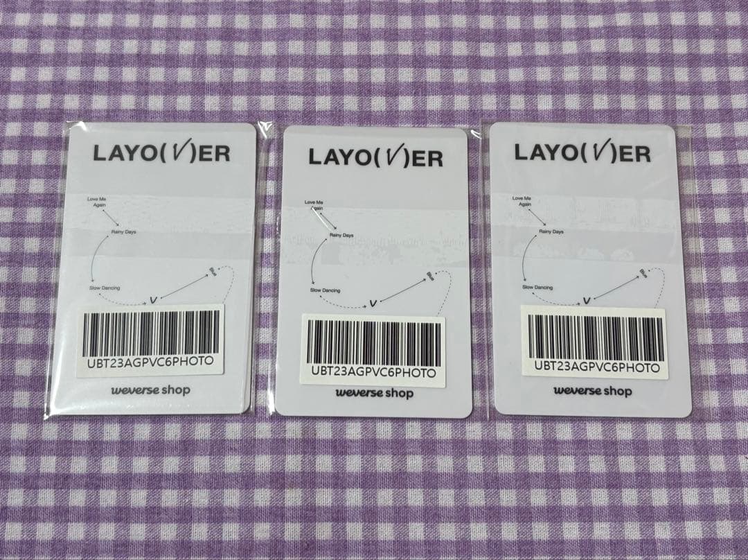 BTS テヒョン Layover weverse 特典PVC トレカ