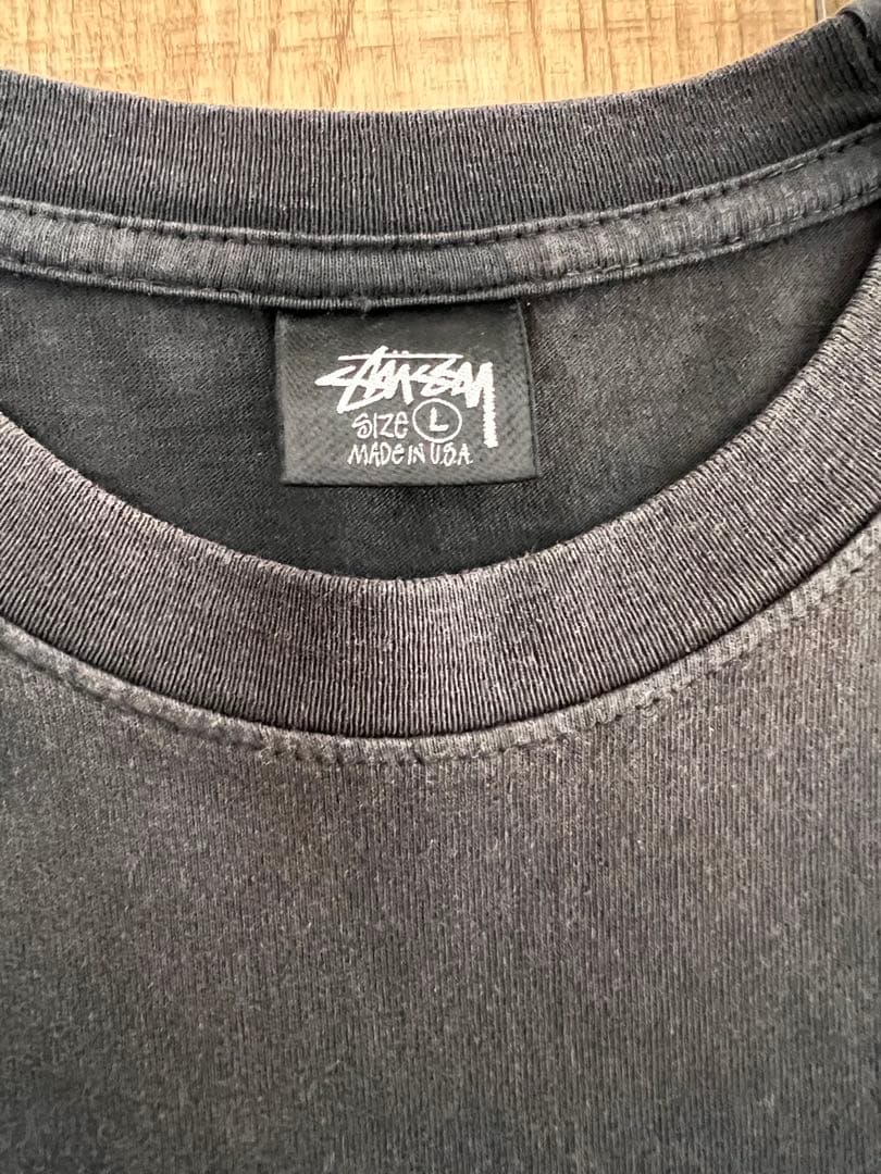 90s USA製 Stussy Tシャツ L 黒 ビンテージ オールド