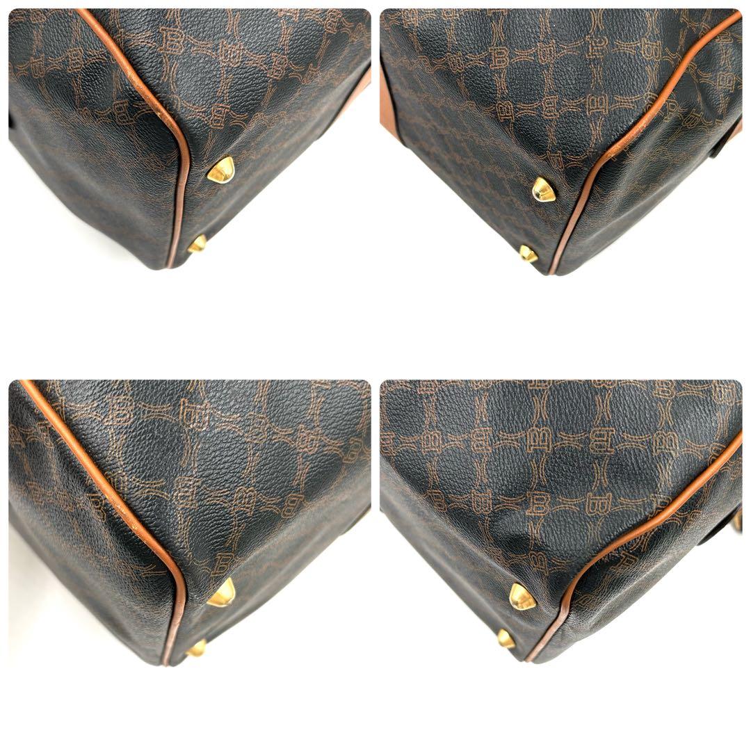 BALLY 454 ボストンバッグ 2way 斜め掛け PVCレザー ブラック