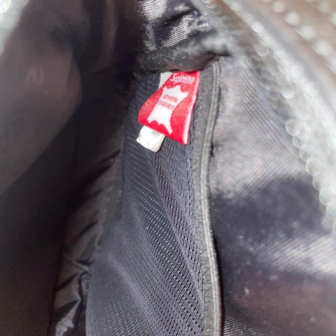 Supreme ブラック レザーショルダーバッグ
