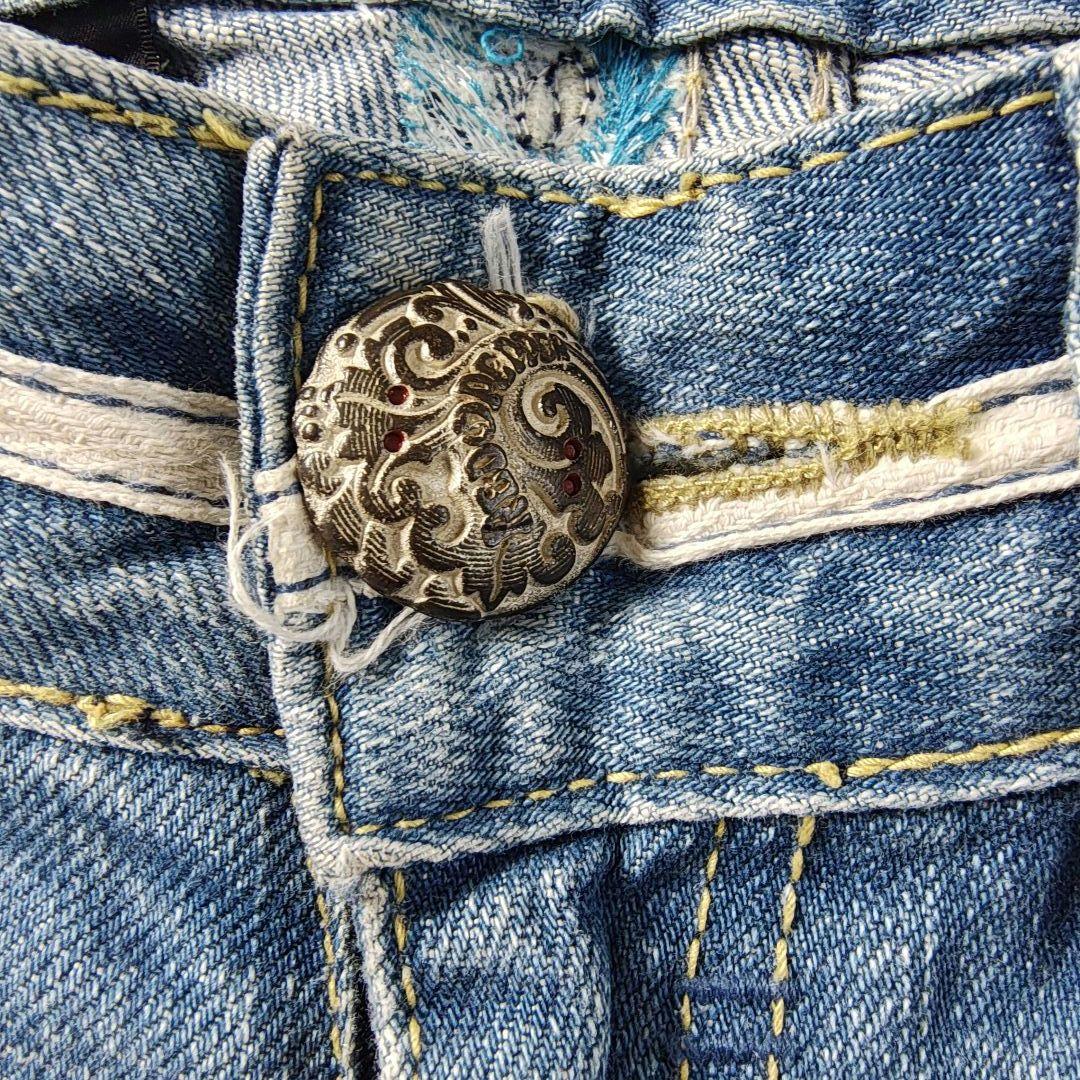 【美品】レッドペッパー GOLD LABEL豪華刺繍ローライズ ブーツカット26