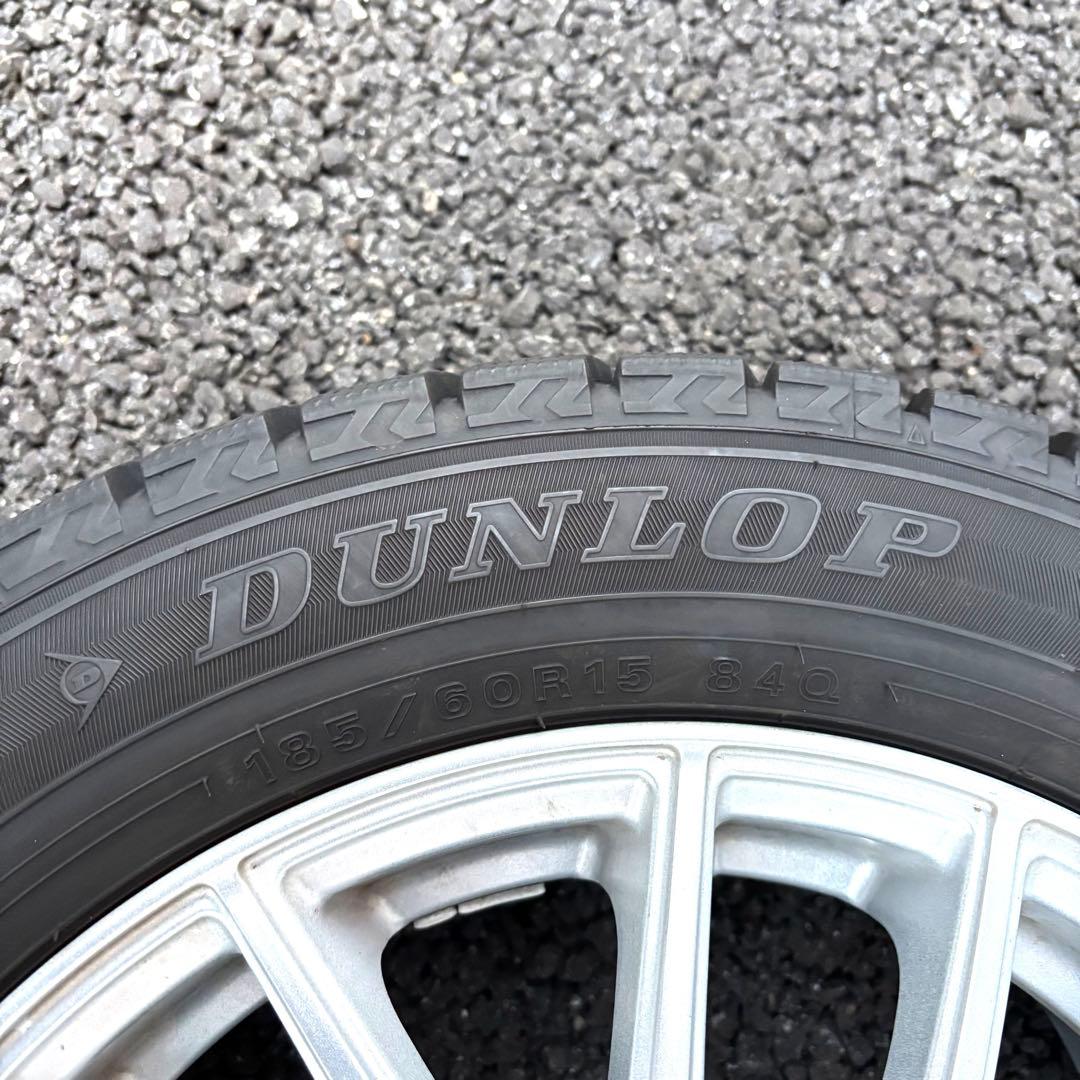 ダンロップ　WM02　185/60R15 スタッドレスタイヤホイール4本セット