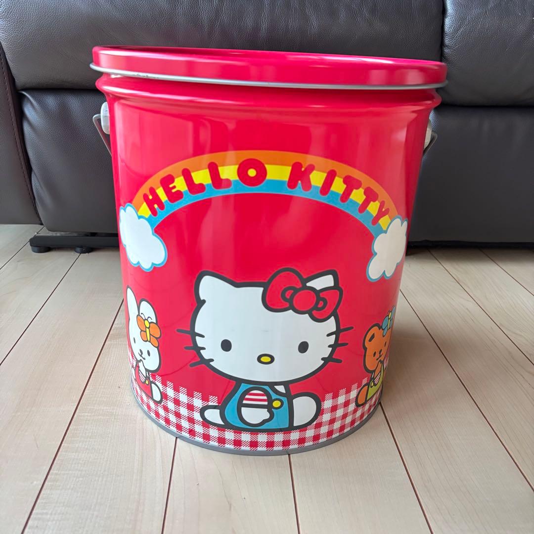 レア 希少 ハローキティ 収納 ギフト缶 BIG缶 サンリオ 平成レトロ ケース