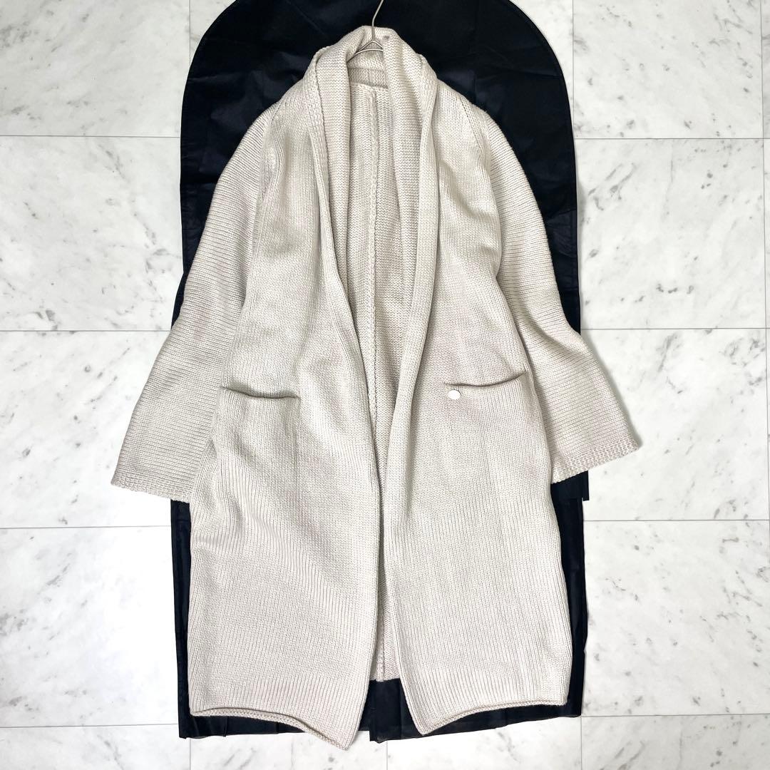 専用【美品】デイジーリン エンジェルヘアコットン ロングカーディガンLアイボリー
