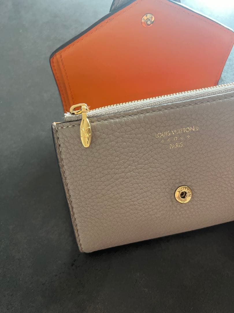 【値下げ】LOUIS VUITTON 三つ折り財布 グレー