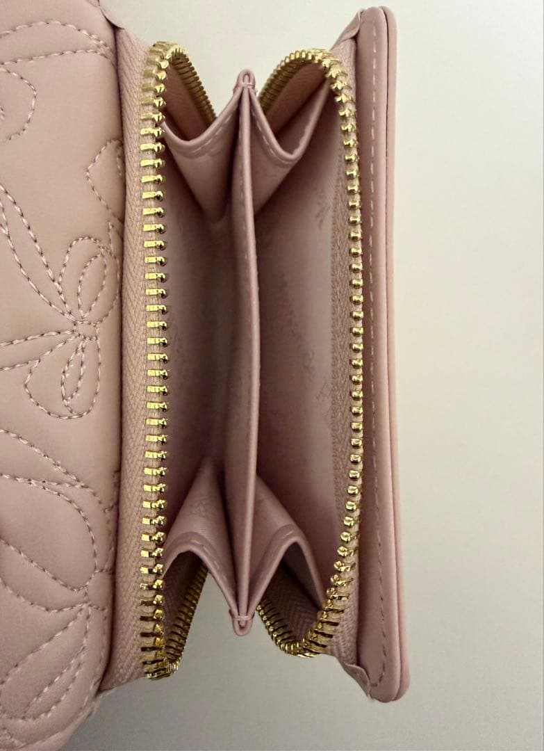 Maison de FLEUR リボンキルティングウォレット　ピンク