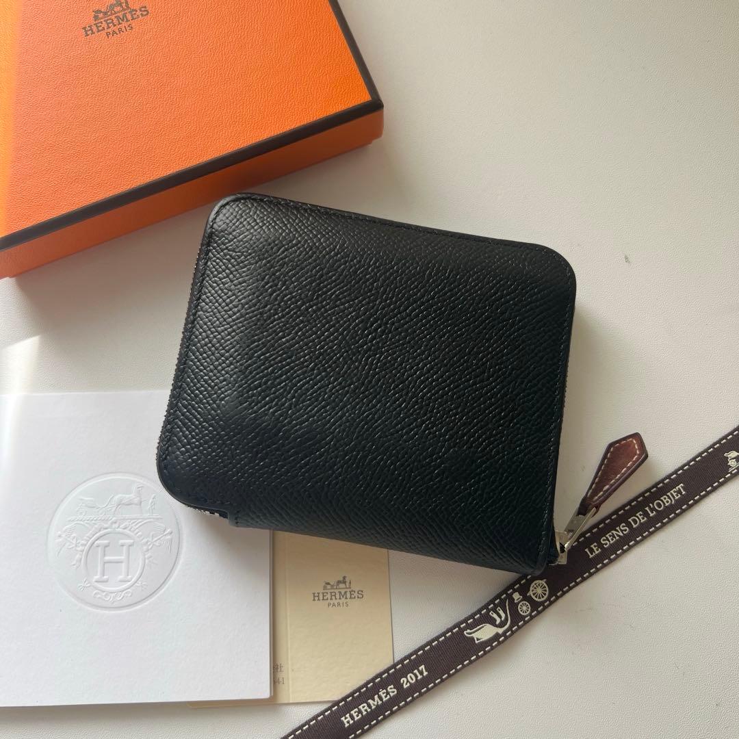 243 美品 HERMES エルメス アザップ シルクイン コンパクト 財布