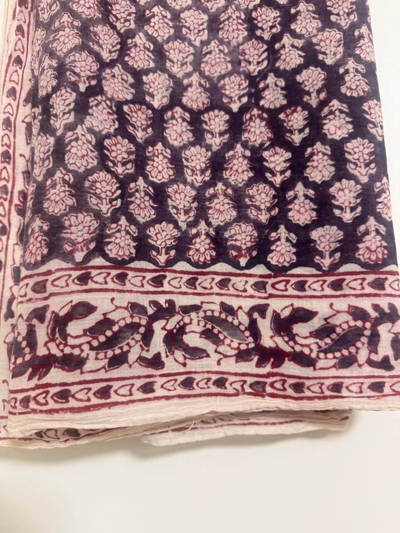 Vintage IndianCotton Scarfヴィンテージインド綿スカーフ