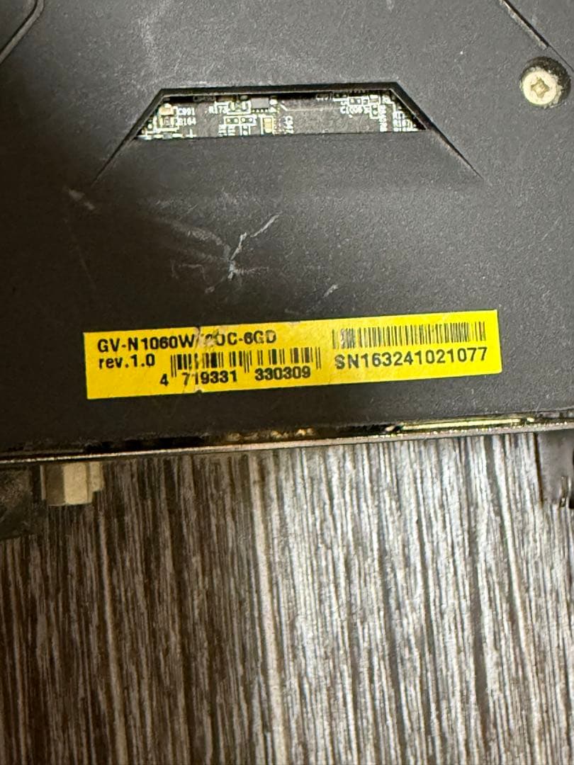 GIGABYTE GV-N1060W-OC-6GD グラフィックボード