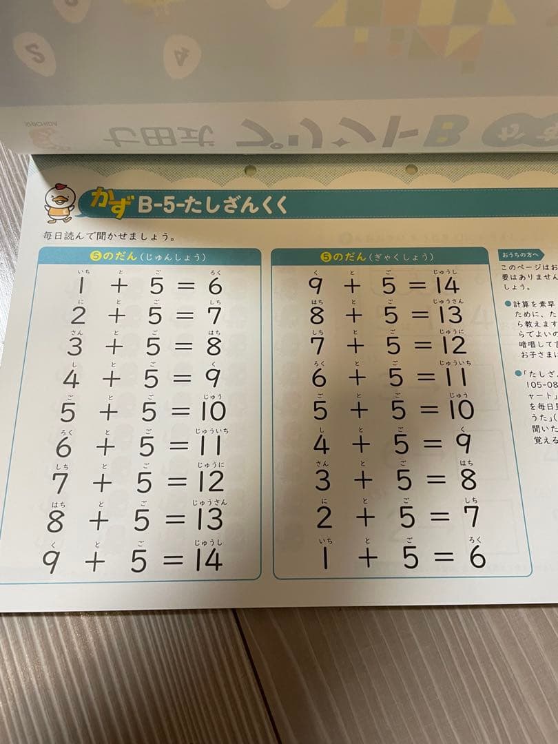 【新品未使用】しちだ式プリントB ちえ　もじ　かず　18セット　七田式
