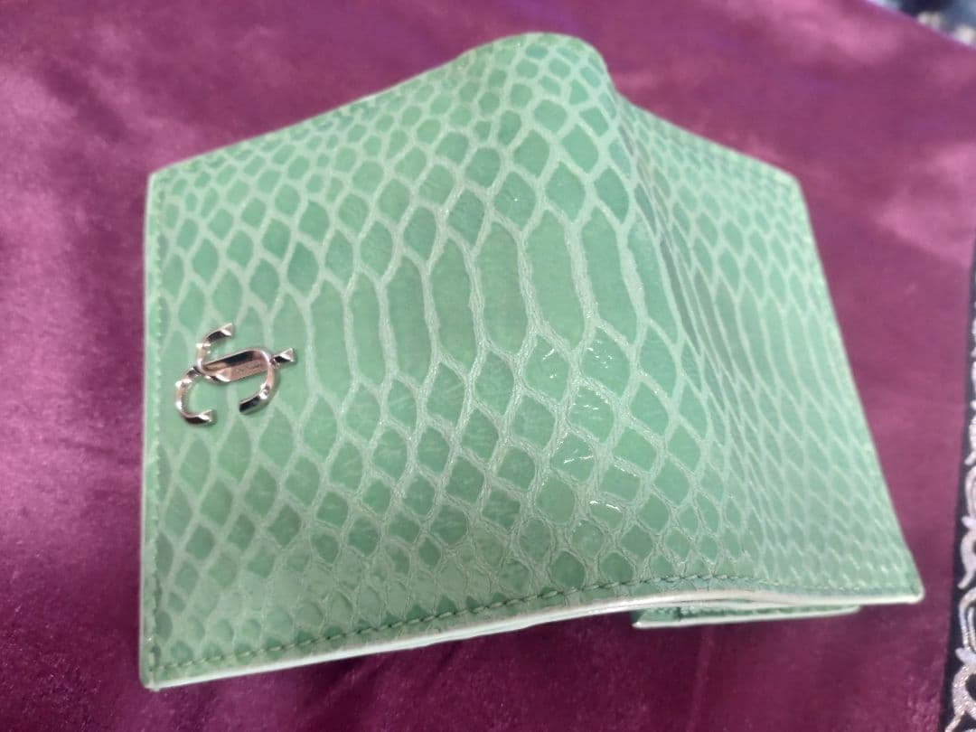 JIMMY CHOO グリーン二つ折り財布