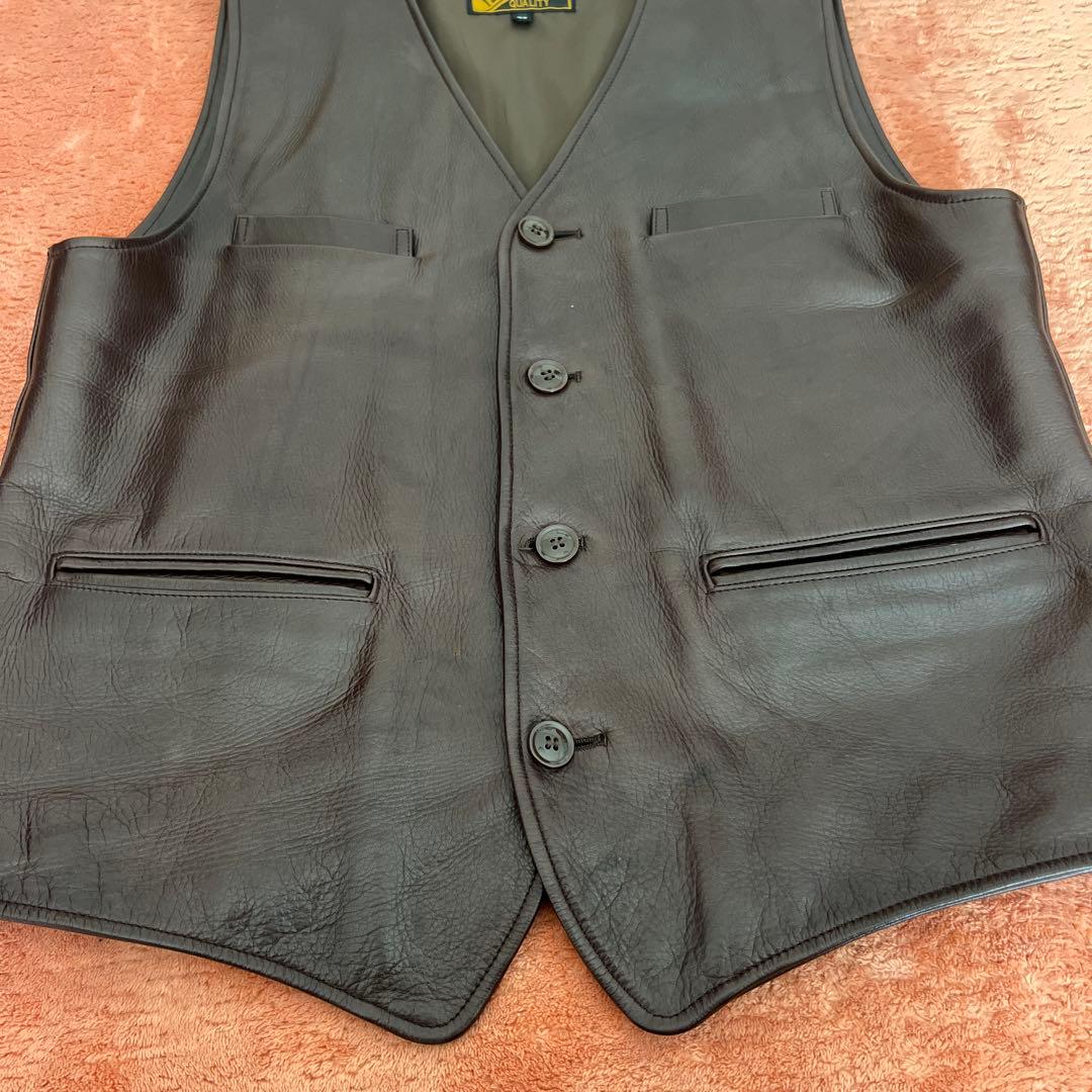 y’2leather ワイツーレザー 廃盤カウハイドベスト サイズ42