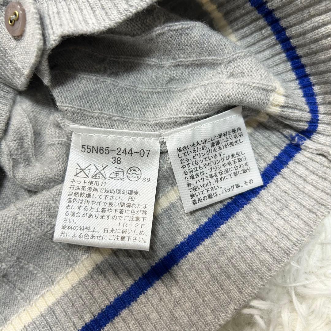 タグ付き未使用品 ブルーレーベルクレストブリッジ ケーブルニット カシミヤ M
