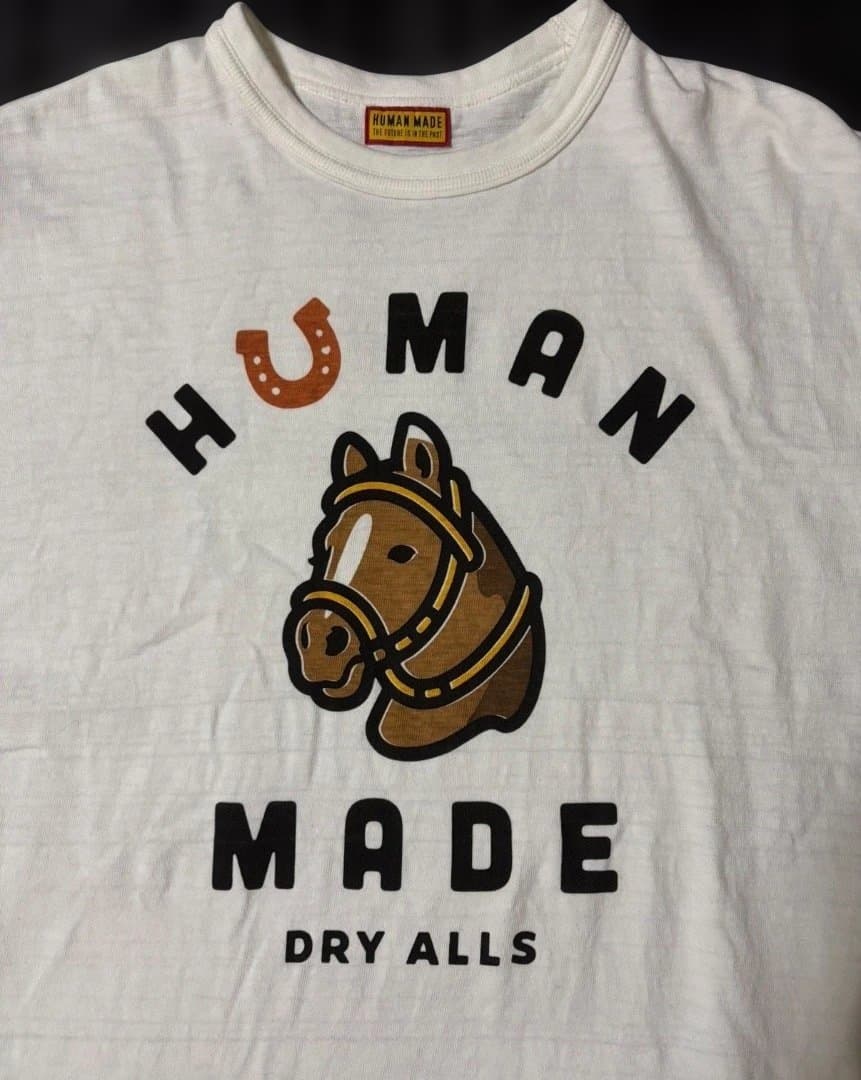 未使用★HUMAN MADEヒューマンメイド干支ホース&蹄Tシャツ2XL白