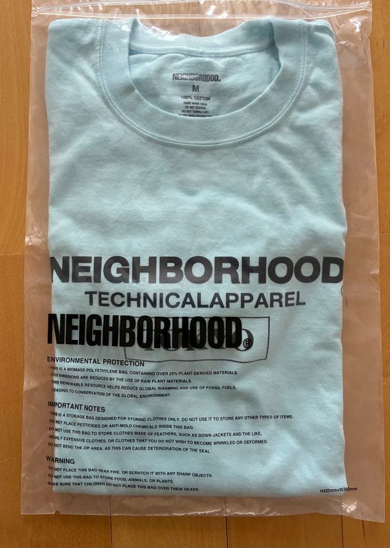 NEIGHBORHOOD Tシャツ M SAX BLUE 水色