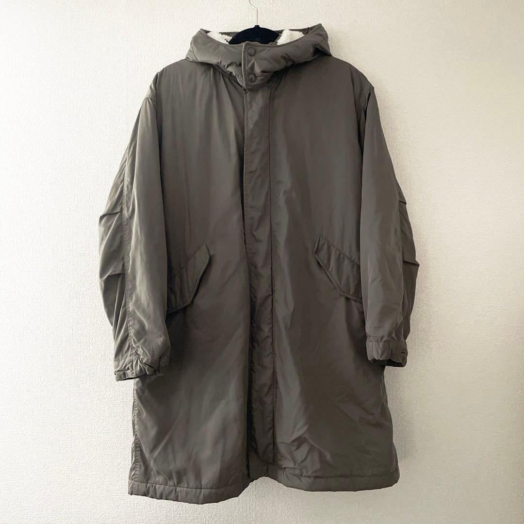 BEAMS / デタッチャブルフード 中綿モッズコート オリーブグリーン