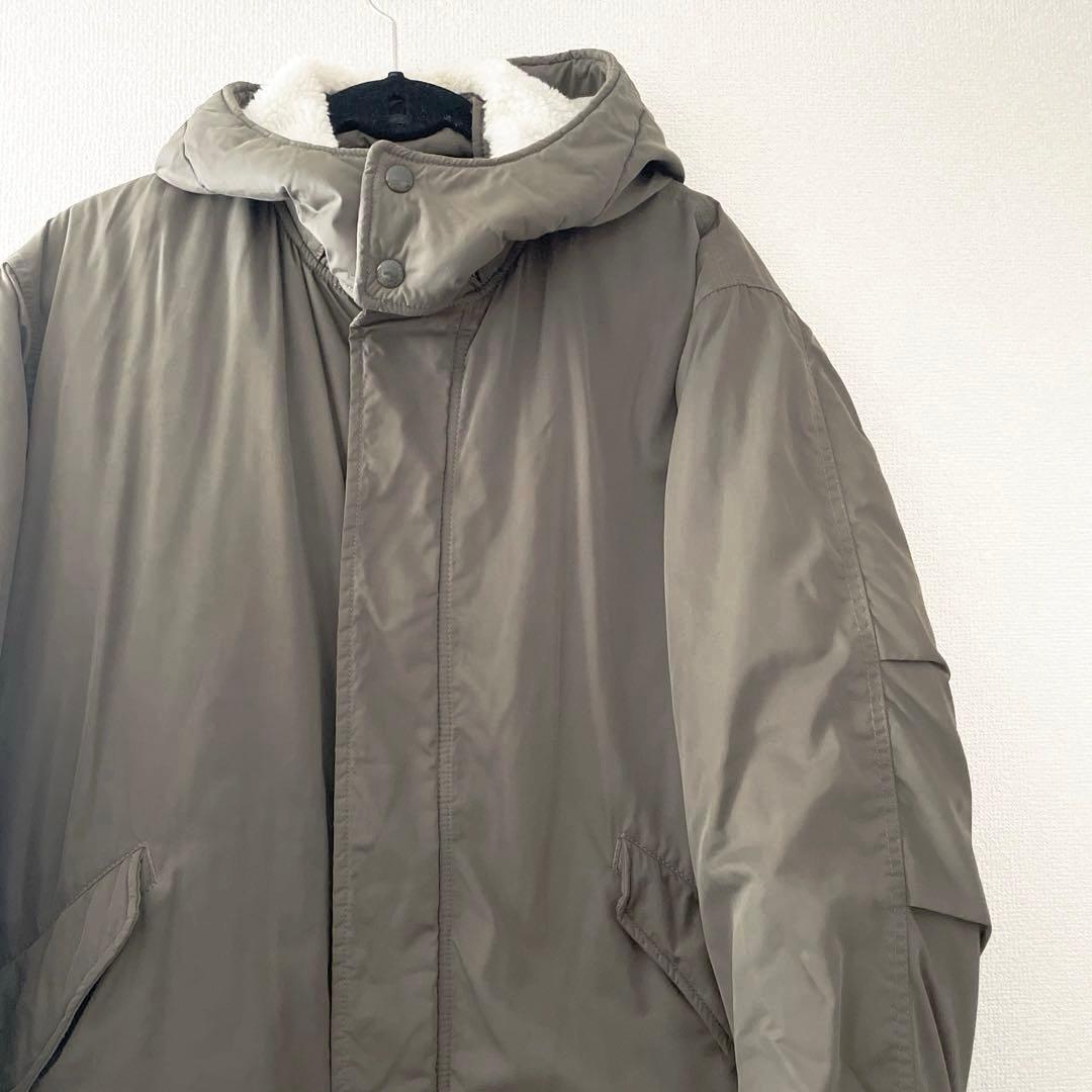 BEAMS / デタッチャブルフード 中綿モッズコート オリーブグリーン