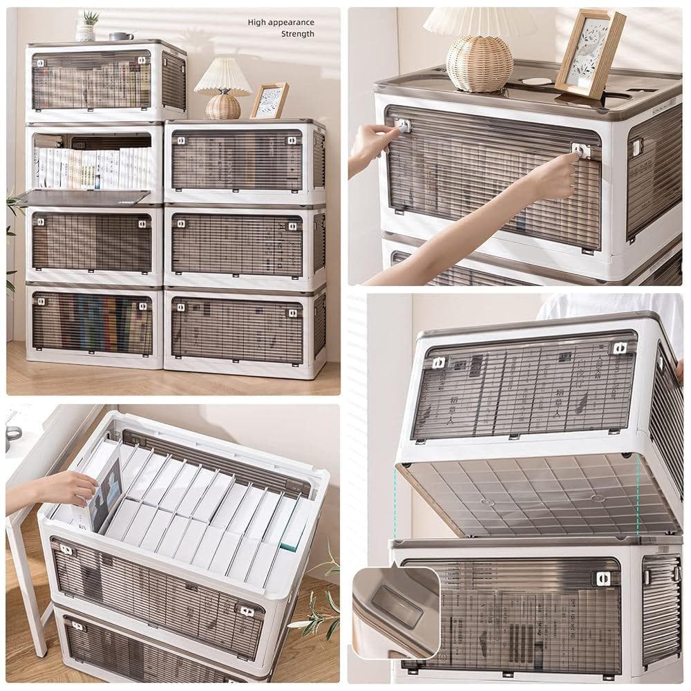 収納ボックス蓋付き（L3個セット,51.5cm*36cm*30cm,55.6L）