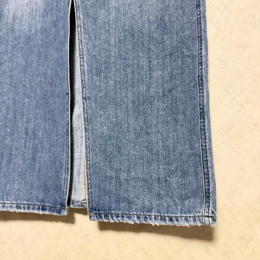 【試着のみ】2024 RED CARD デニムロングスリットスカート キャメロン