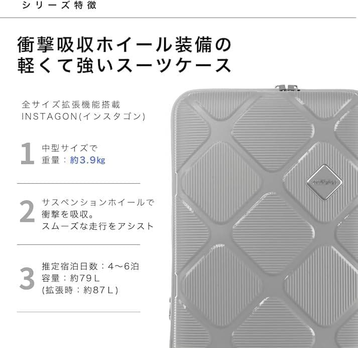 【売約済】スーツケース キャリーケース 79/87L INSTAGON